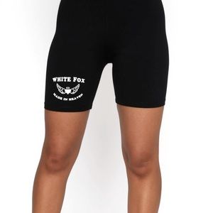 white fox bike shorts